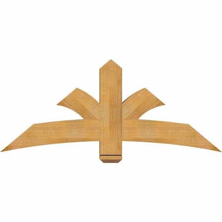 Ekena Millwork Davenport Rough Sawn Timber Gable Bracket, Western Red Cedar, 60"W x 25"H x 6"D x 6"F, 10/12 Pitch GBW060X25X0606DAV00RWR